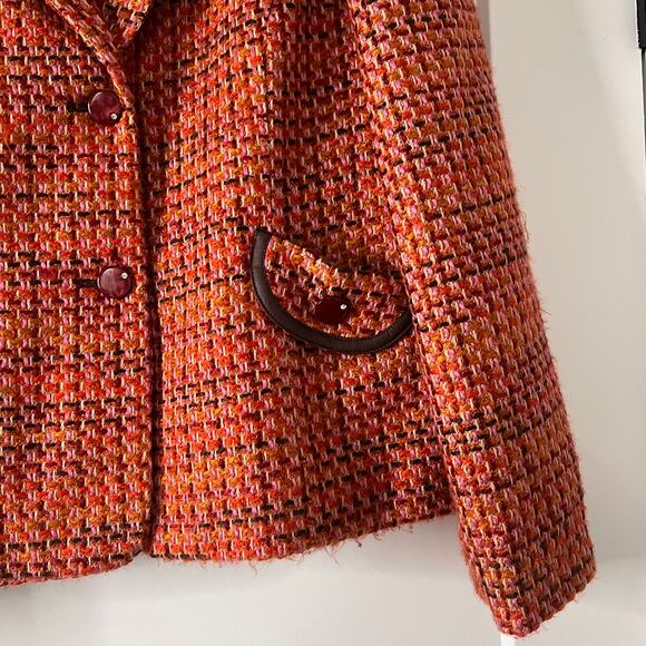 Women’s Requirements orange tweed blazer Size 16 - Picture 4 of 8